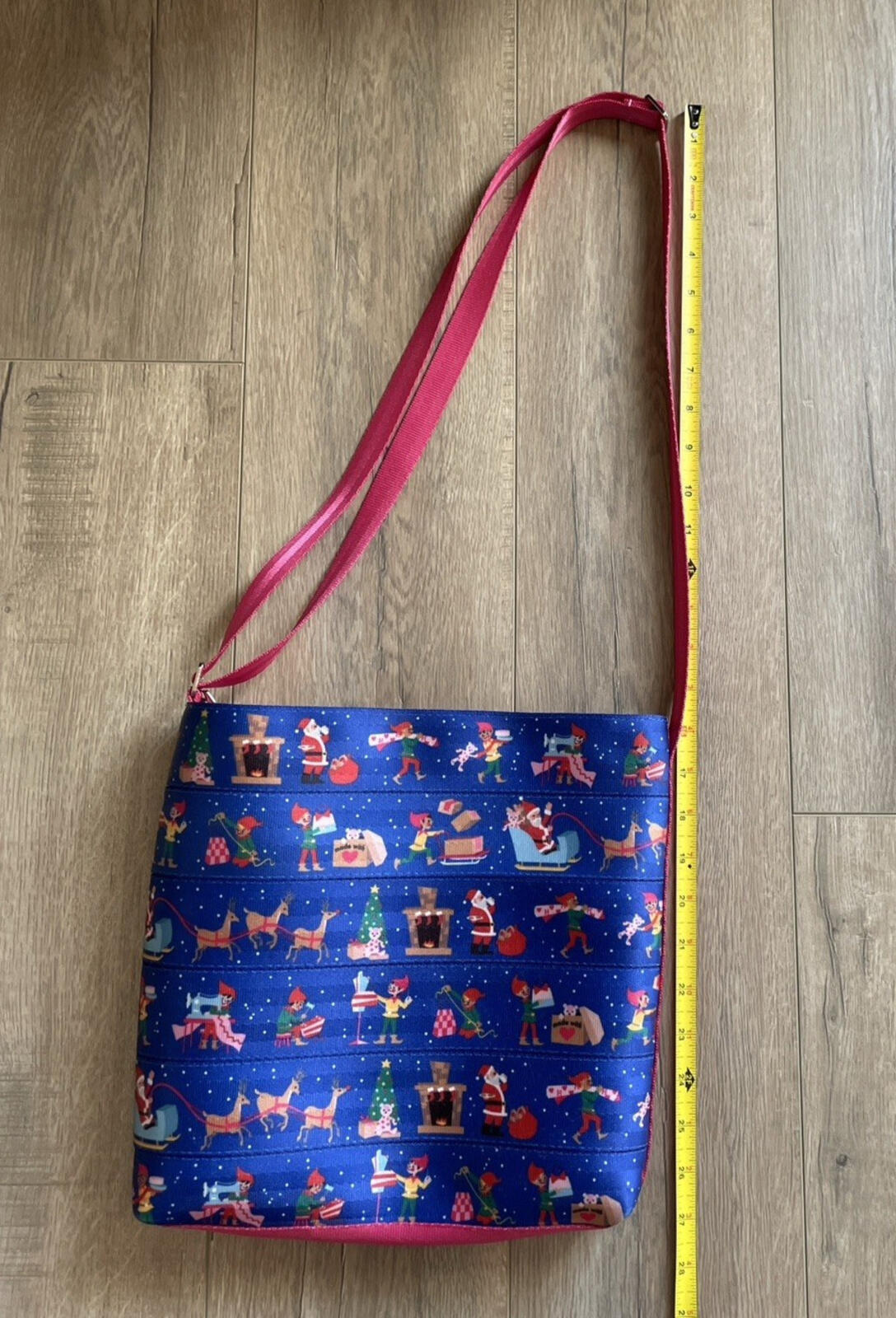 Harveys Christmas Workshop Purse Handbag Tote Santa Claus Elves Teddy Bear 2020 - Image 17