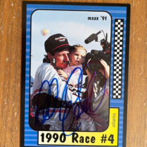 Dale Earnhardt #3 NASCAR Racing Signed Card MAXX 1990 Race #4 Card #173 Auto