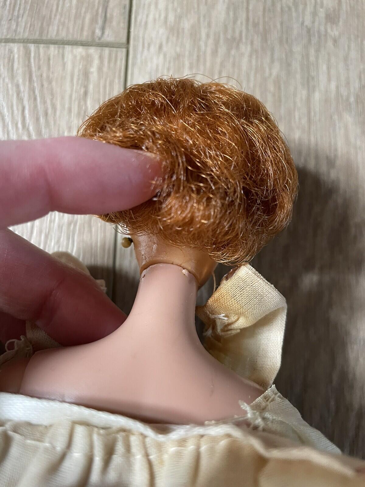 Barbie Titan Bubble Cut Vintage 1961 #850 Mattel Patent Pending Japan MCMLVIII - Image 2