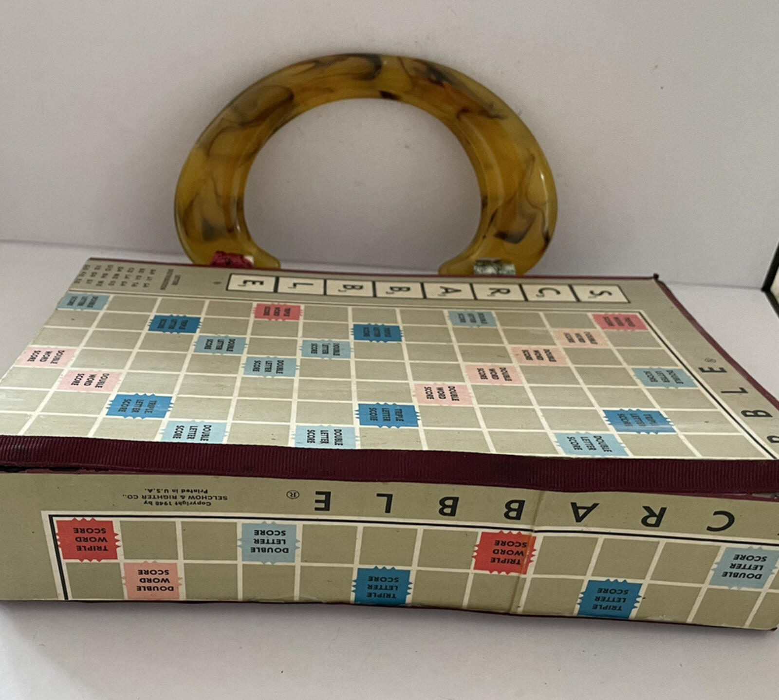 Scrabble Board Game Bag Purse Handmade Purse Handbag - Image 5