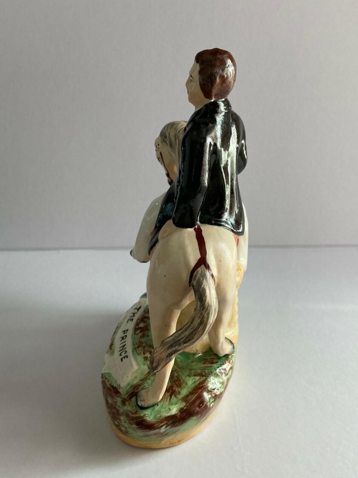 Antique Staffordshire Ware The Prince Statue Figure England 1850's - Image 4