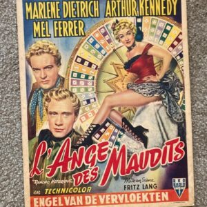 Marlene Dietrich Mel Ferrer L'Ange Des Maudits French Movie Poster Rancho
