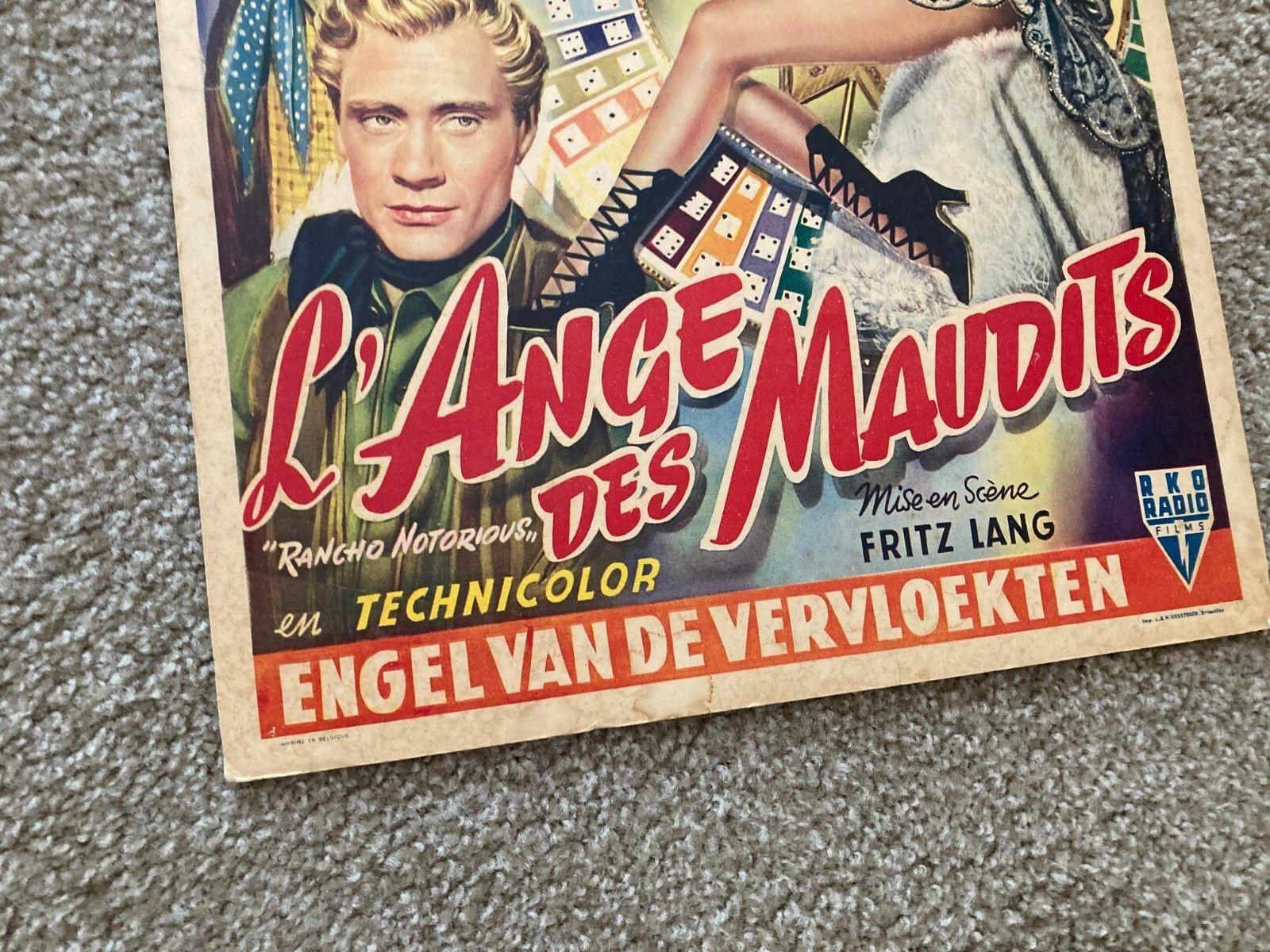 Marlene Dietrich Mel Ferrer L'Ange Des Maudits French Movie Poster Rancho - Image 4