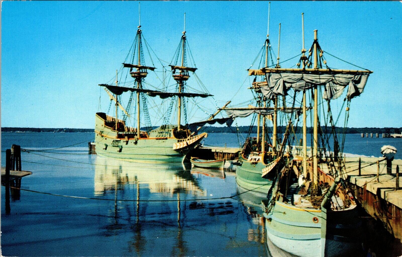 Jamestown Virginia Three Ships Postcard