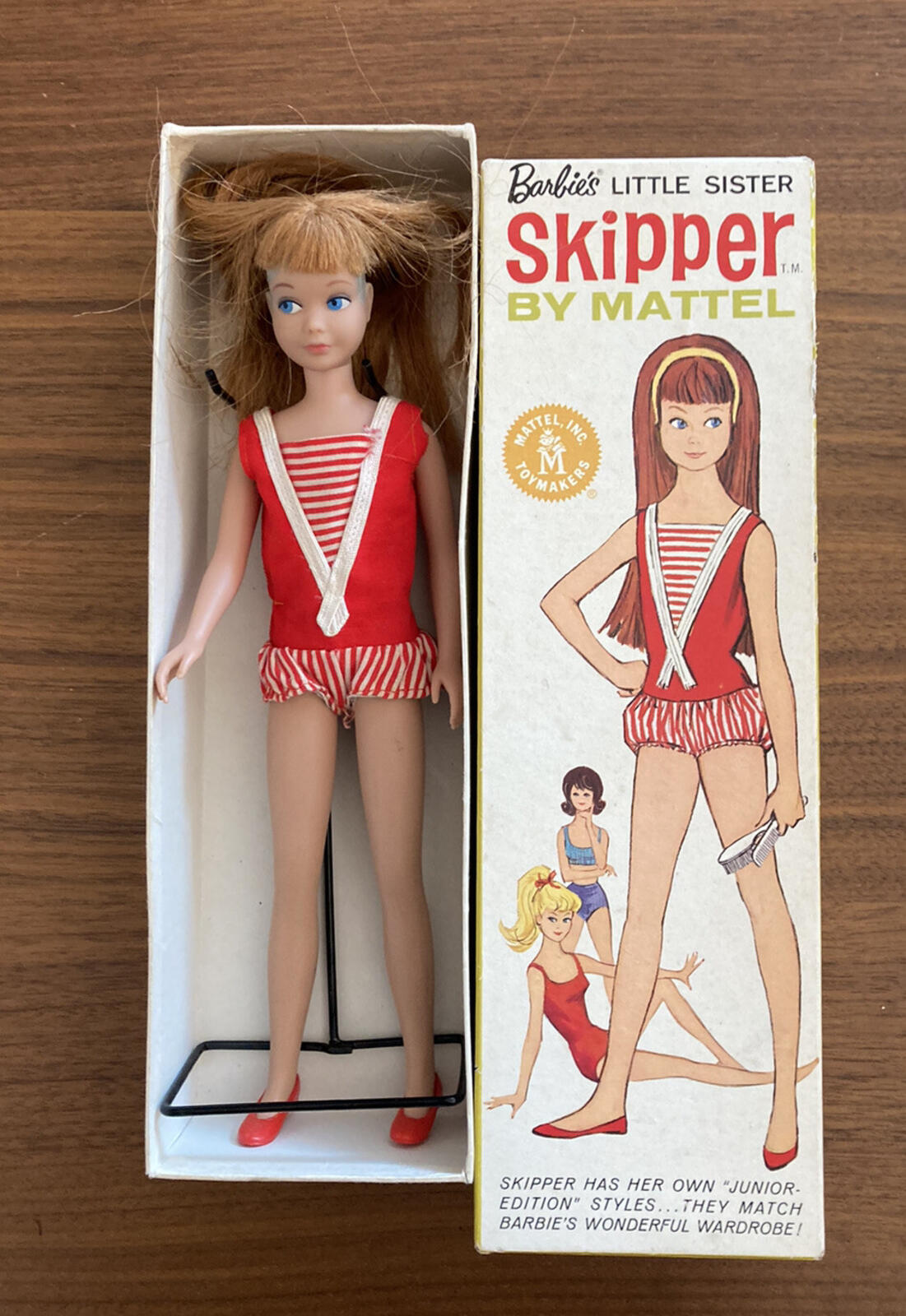 Mattel Barbie Doll Skipper Doll TM Sample Doll Test Market Redhead 950 Green Ear - Image 9
