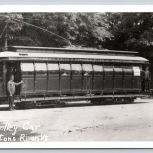 Trolley Car Saxtons River Vermont Postcard RPPC