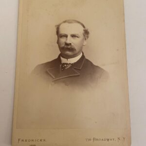 Man's Portrait Photo Cabinet Card Fredricks Knickerbocker Family Portrait