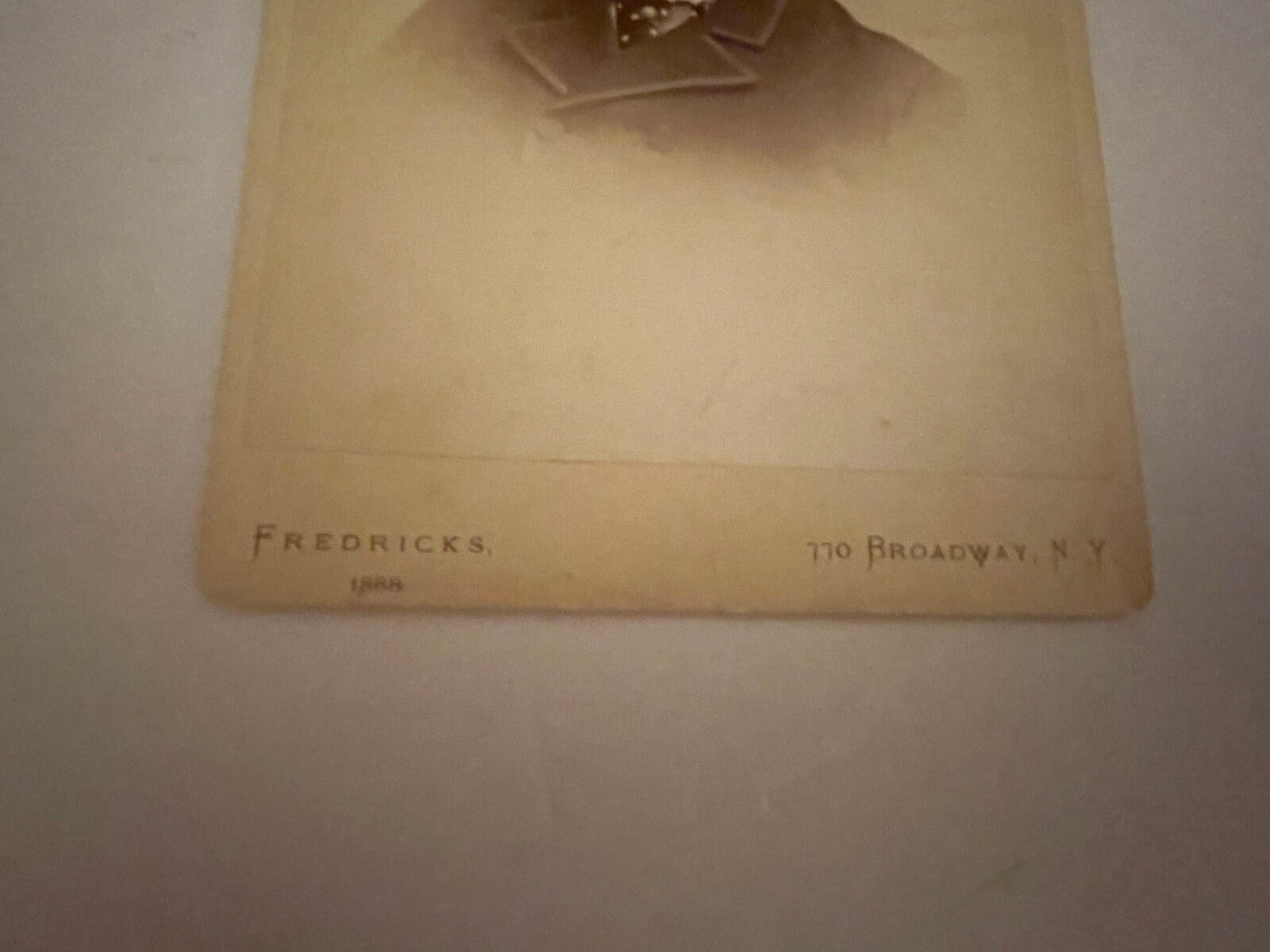 Man's Portrait Photo Cabinet Card Fredricks Knickerbocker Family Portrait - Image 2
