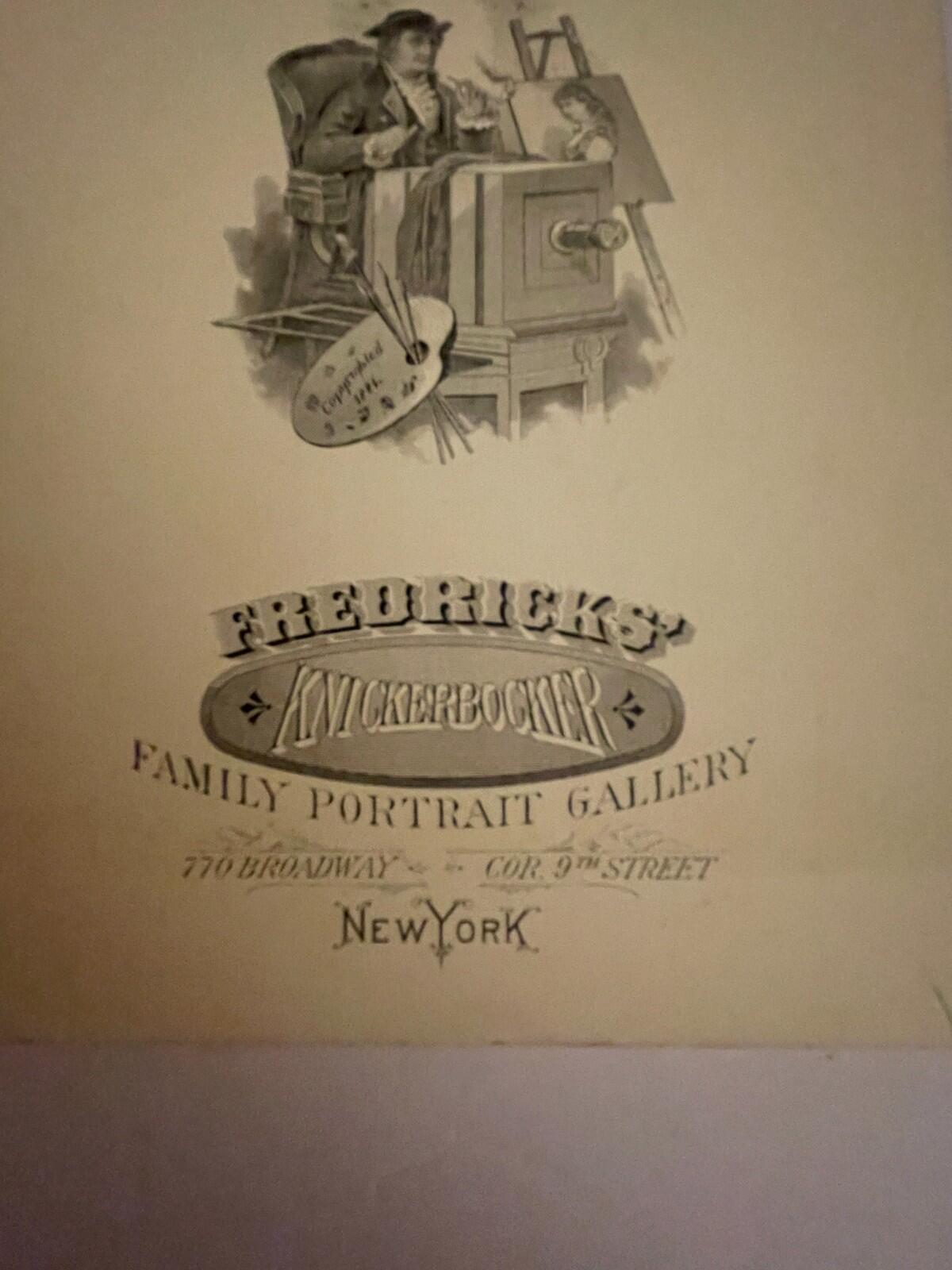 Man's Portrait Photo Cabinet Card Fredricks Knickerbocker Family Portrait - Image 5