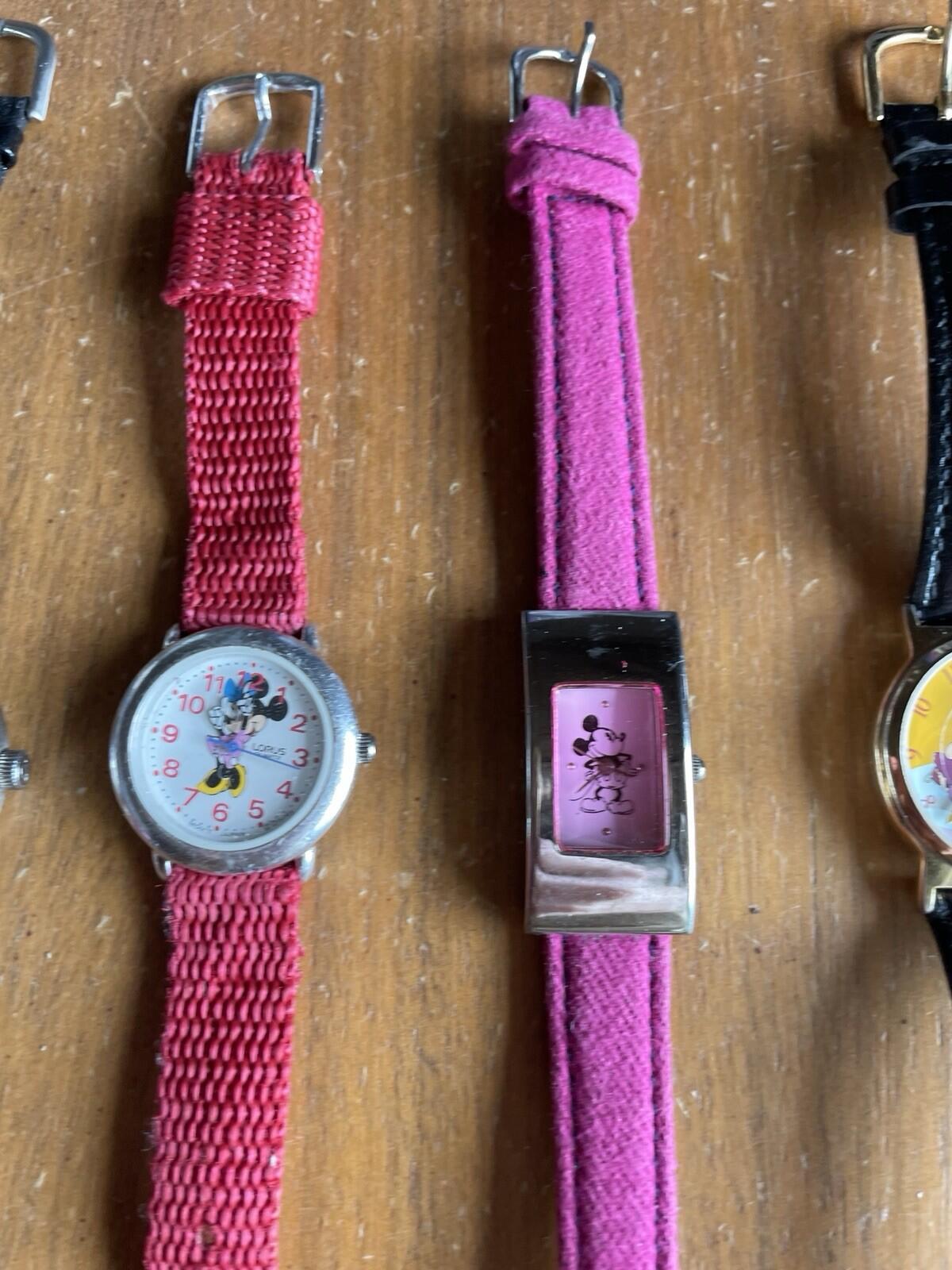 Lot Of 10 Disney Mickey Mouse Watches & Minnie Mouse Watches Working - Image 10
