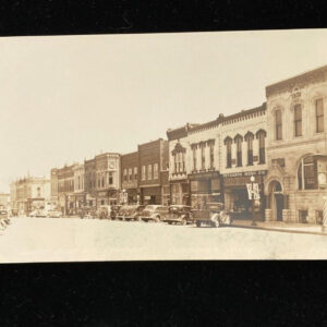 Gamble Stores, Peterson Merc Co & The Joels Store Vintage Cars RPPC Postcard