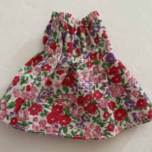 Barbie Doll Floral Skirt With Flowers Pattern Doll Skirt