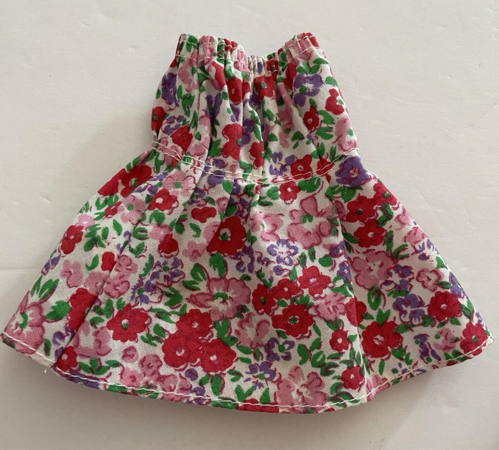 Barbie Doll Floral Skirt With Flowers Pattern Doll Skirt
