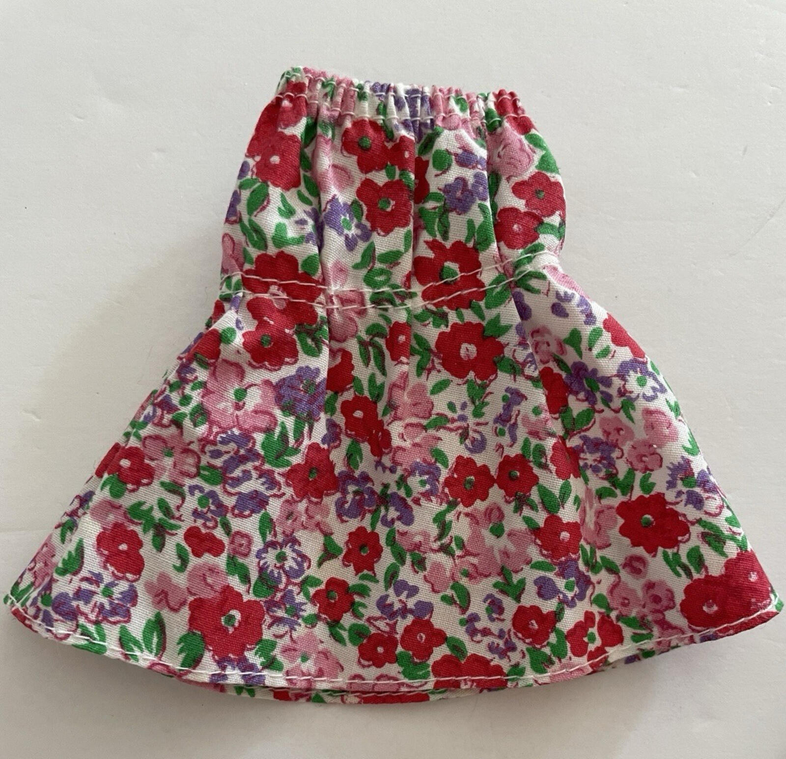 Barbie Doll Floral Skirt With Flowers Pattern Doll Skirt - Image 2
