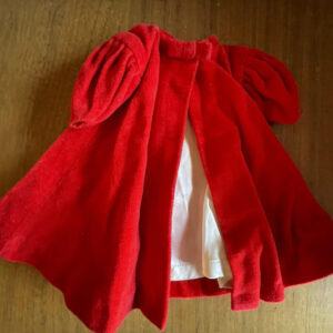 Barbie Doll Red Velvet Coat #939 Red Flare Red Velvet Coat Vintage Doll 1960's