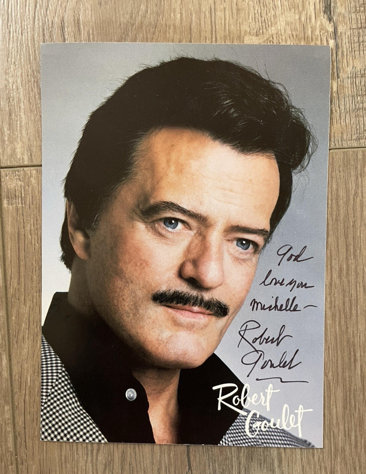 Robert Goulet Signed Postcard Autographed By Singer