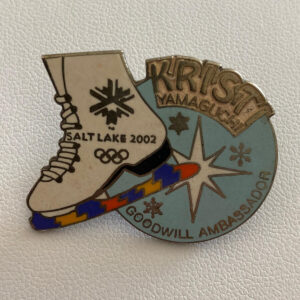 2002 Salt Lake City Utah Olympics Ice Skate Kristi Yamaguchi Goodwill Ambassador