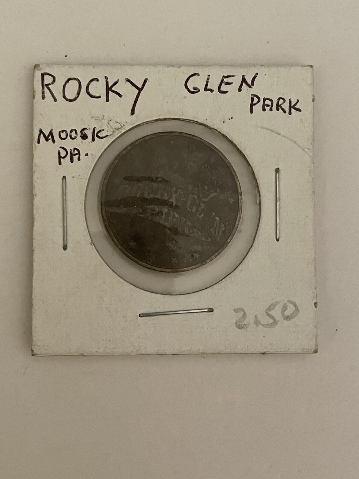 Rocky Glen Park Moosic PA Token Coin Good For Gifts Rides Games Food Token