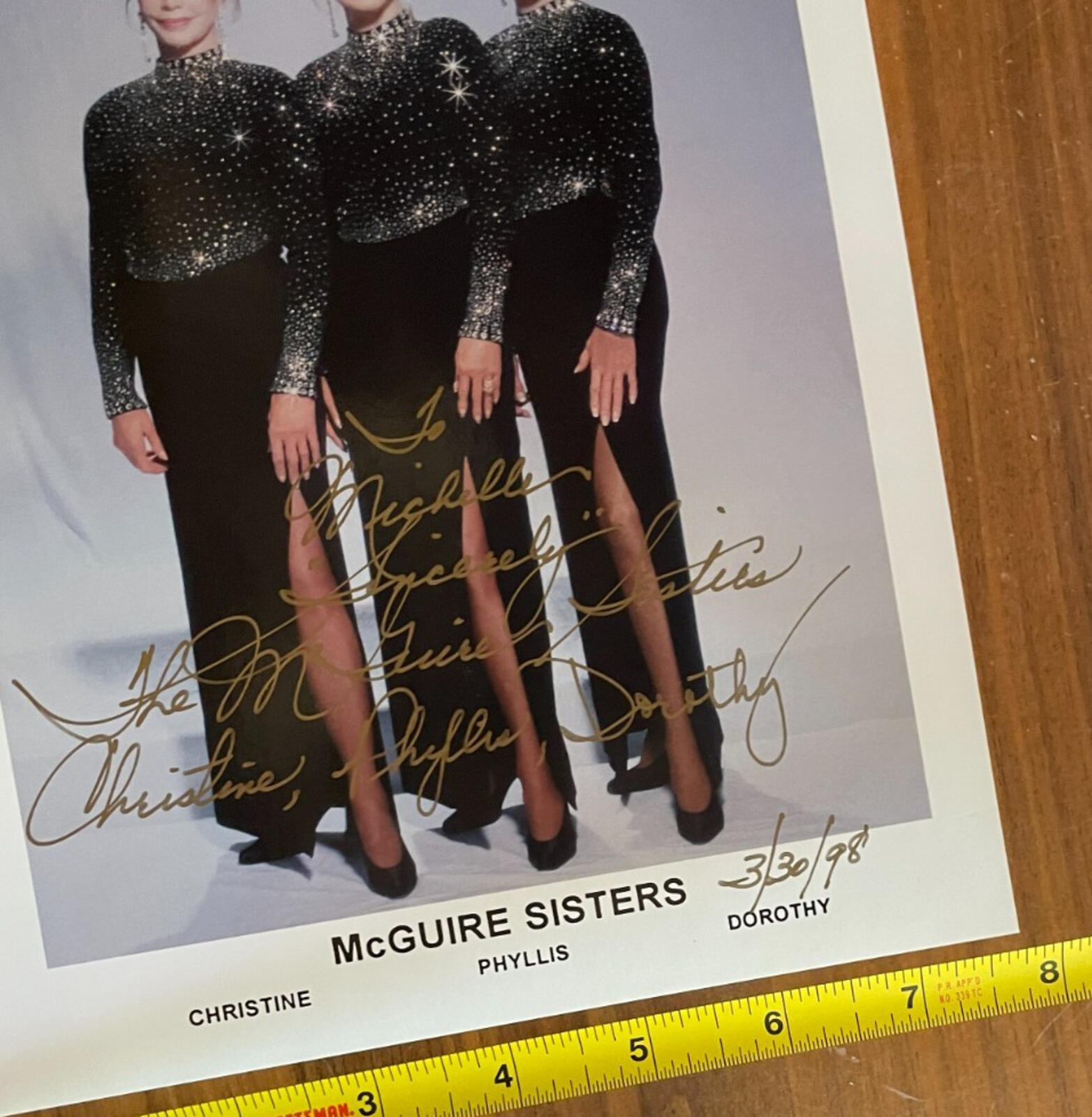 McGuire Sisters Photo Country Music Band Autographed 8x10 Photo Signed Photo - Image 5