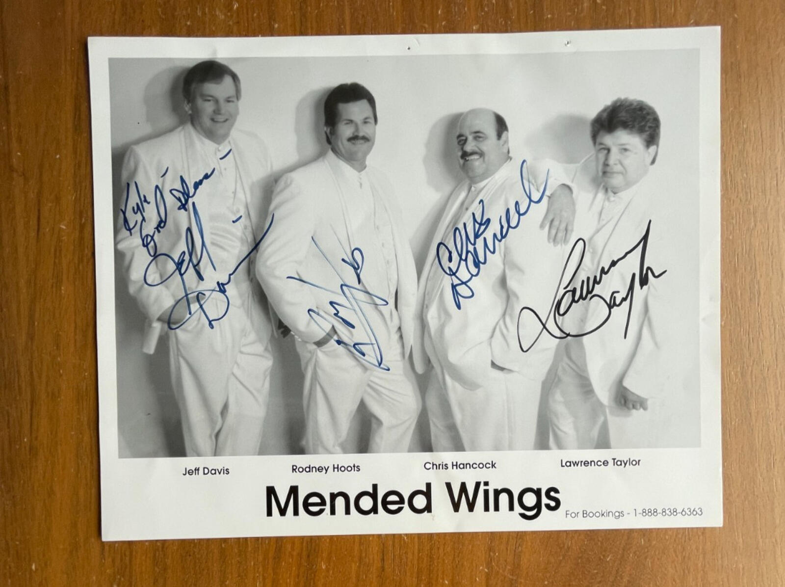 Mended Wing Band Photo Autopraphed Photo Signed Photo Gospel Singers Christian