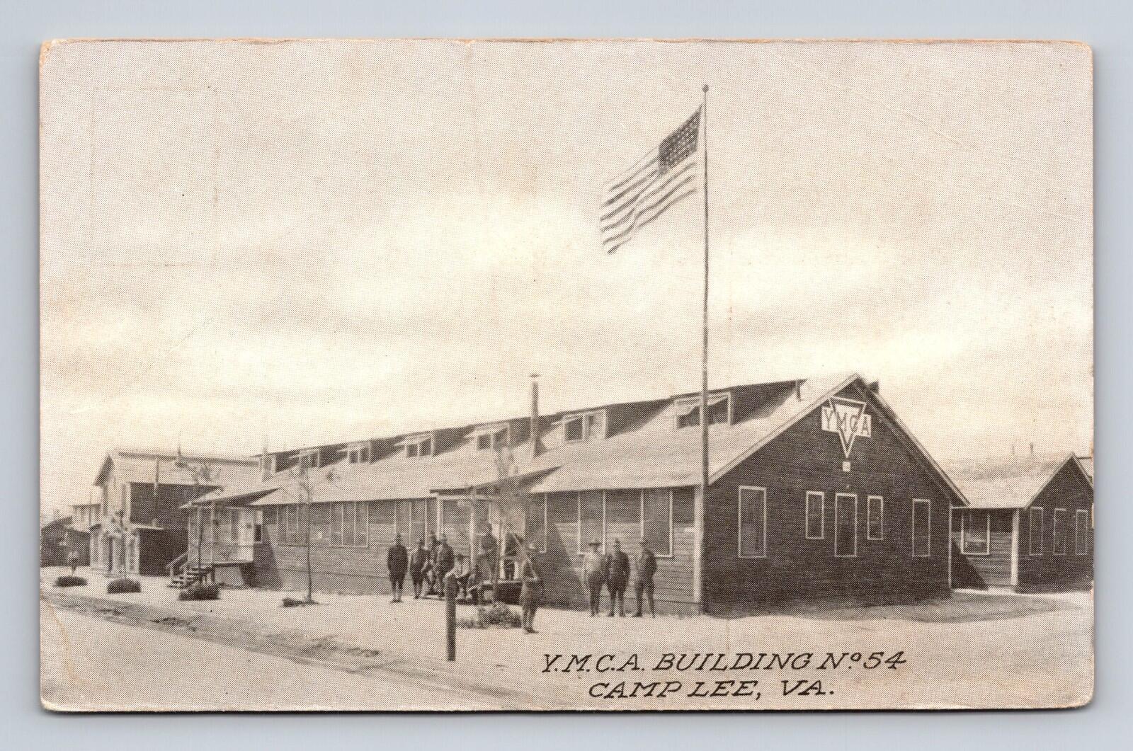 YMCA Building No. 54 Camp Lee Virginia VA Unposted Postcard