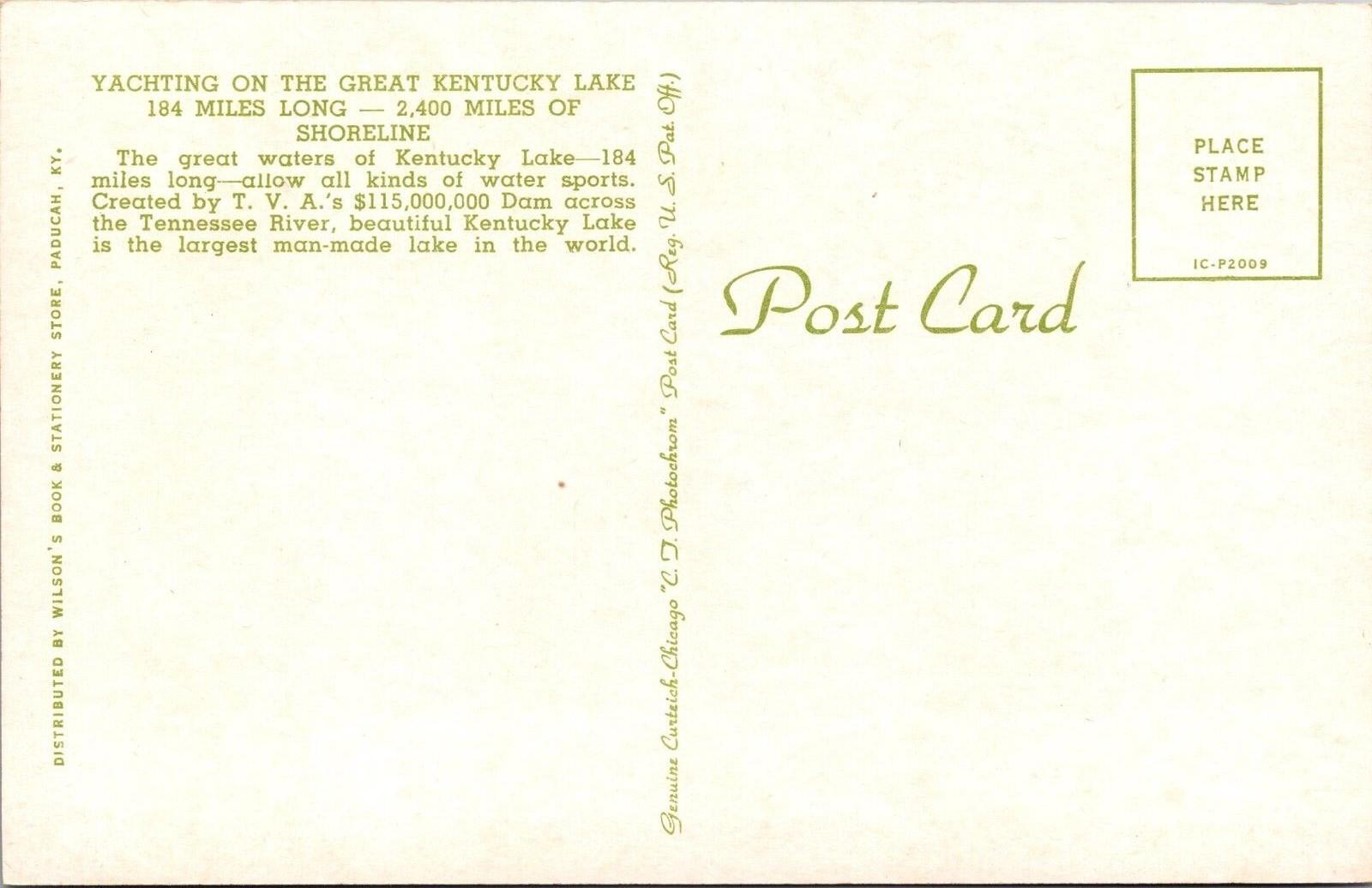 Yachting On The Great Kentucky Lake Sailboat Postcard - Image 2