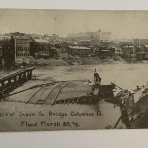 Wreck Of State St Bridge Columbus Ohio Flood March Postcard