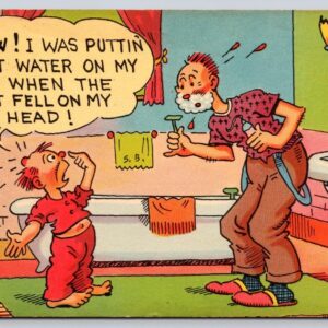 Wow I Was Puttin Toilet Water On My Hair Postcard Comedy Card