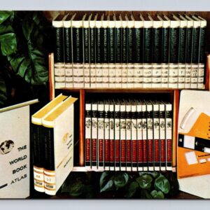 World Book Atlas Books Set Advertising Postcard