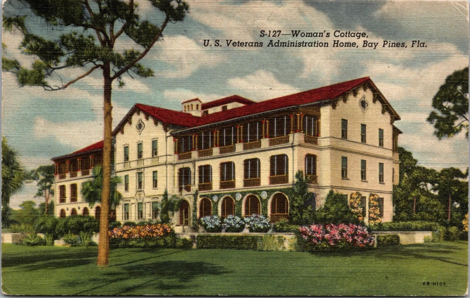 Woman's Cottage Us Veterans Admin Home Florida Postcard Posted