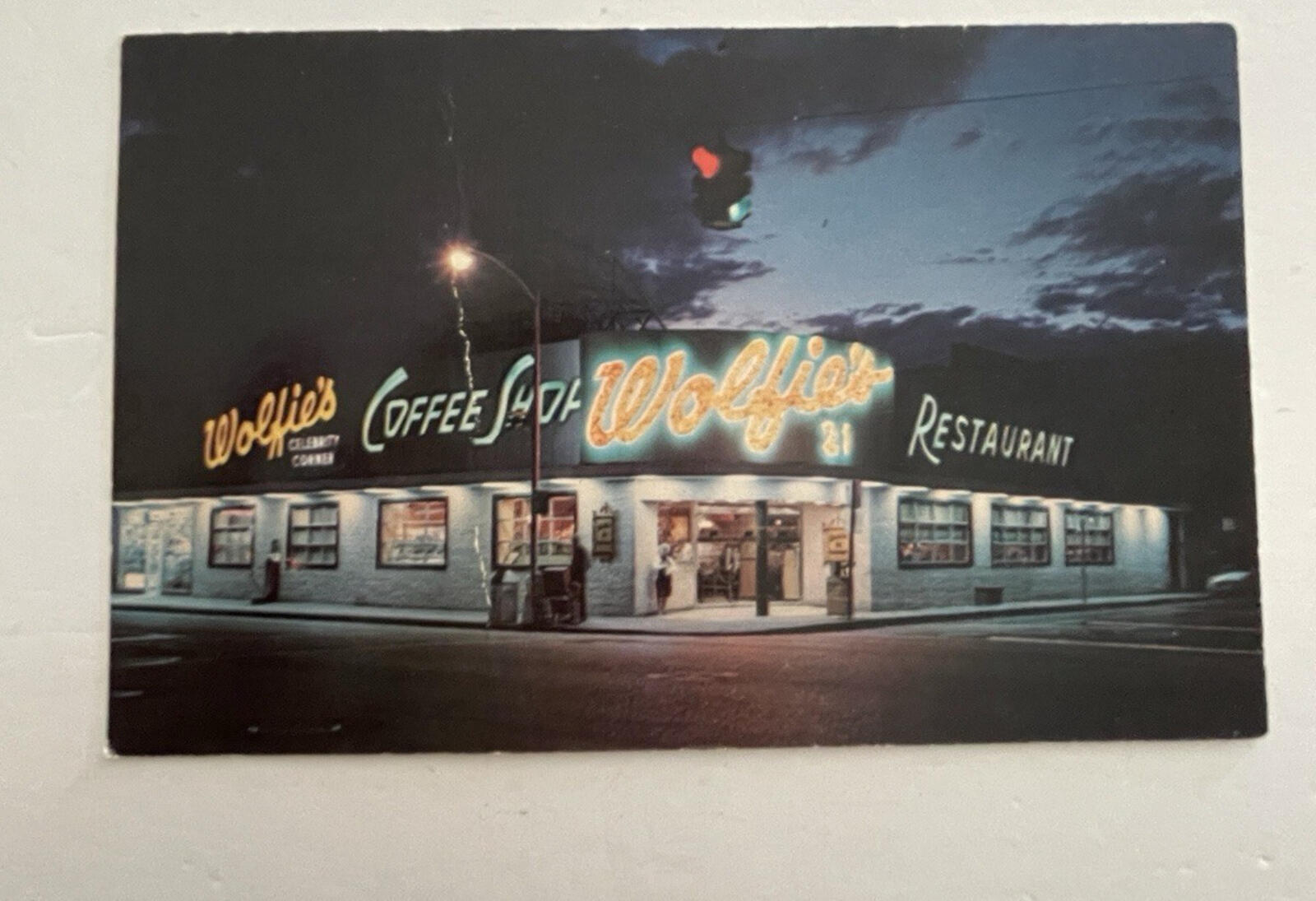 Wolfie's Coffee Shop Restaurant St Petersburg Florida Postcard Vintage Card