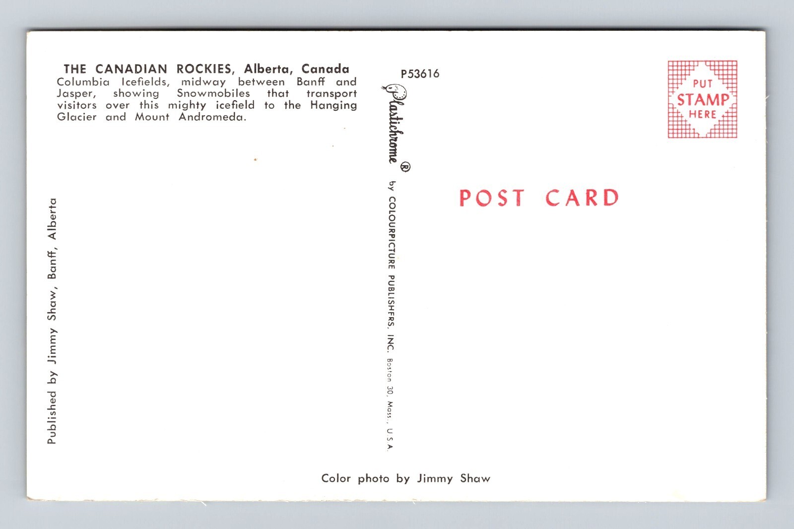The Canadian Rockies Alberta Canada Postcard - Image 2