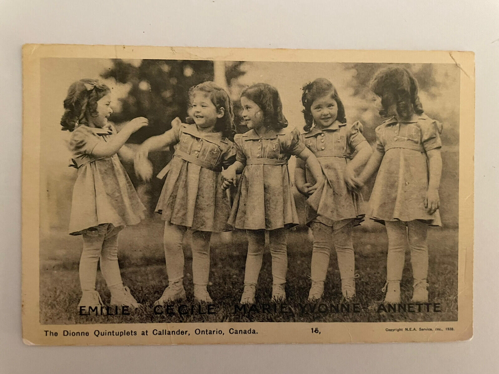 The Dionne Quintuplets At Callander Ontario Canada Postcard
