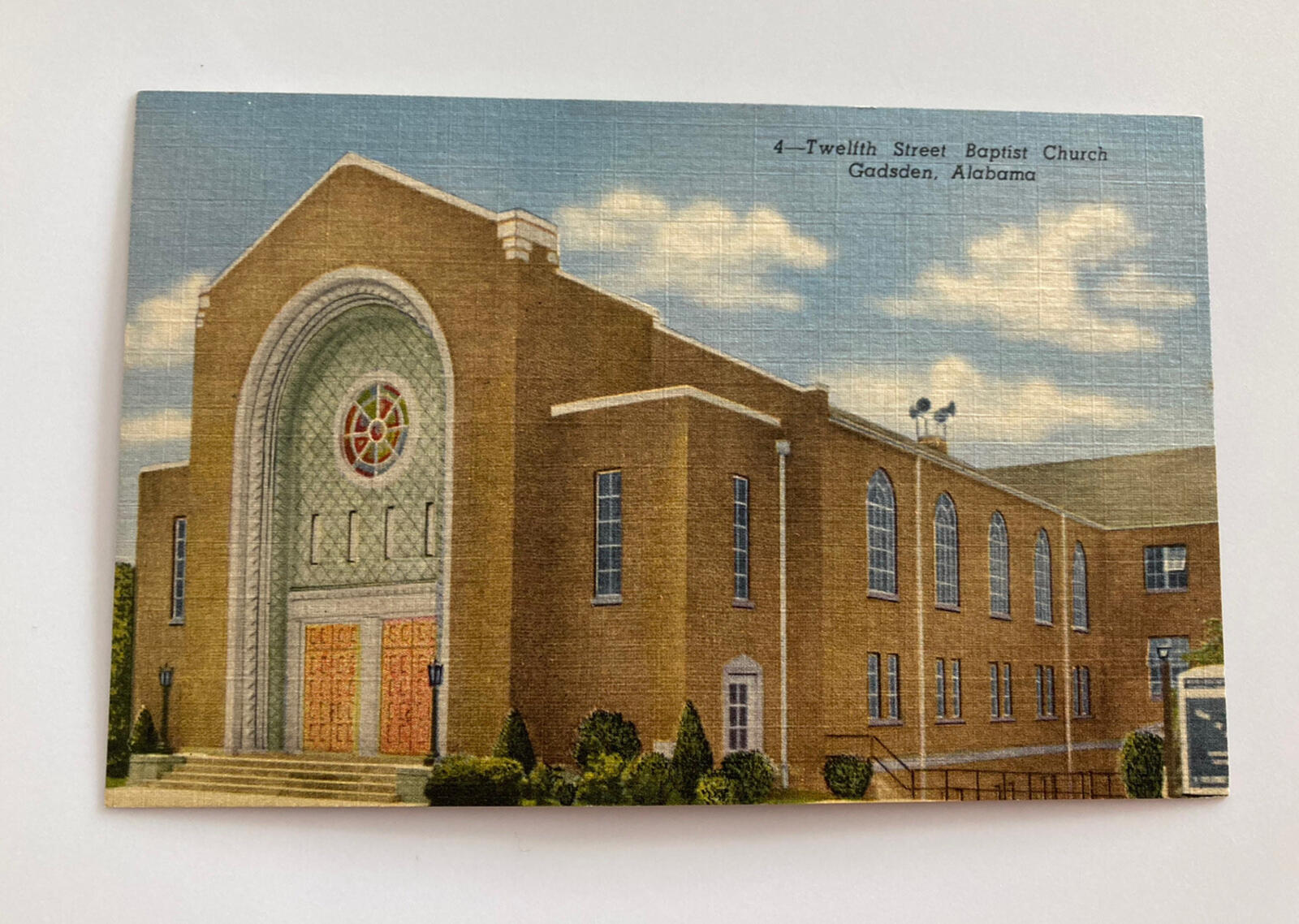 Twelfth Street Baptist Church Gadsden Alabama Postcard