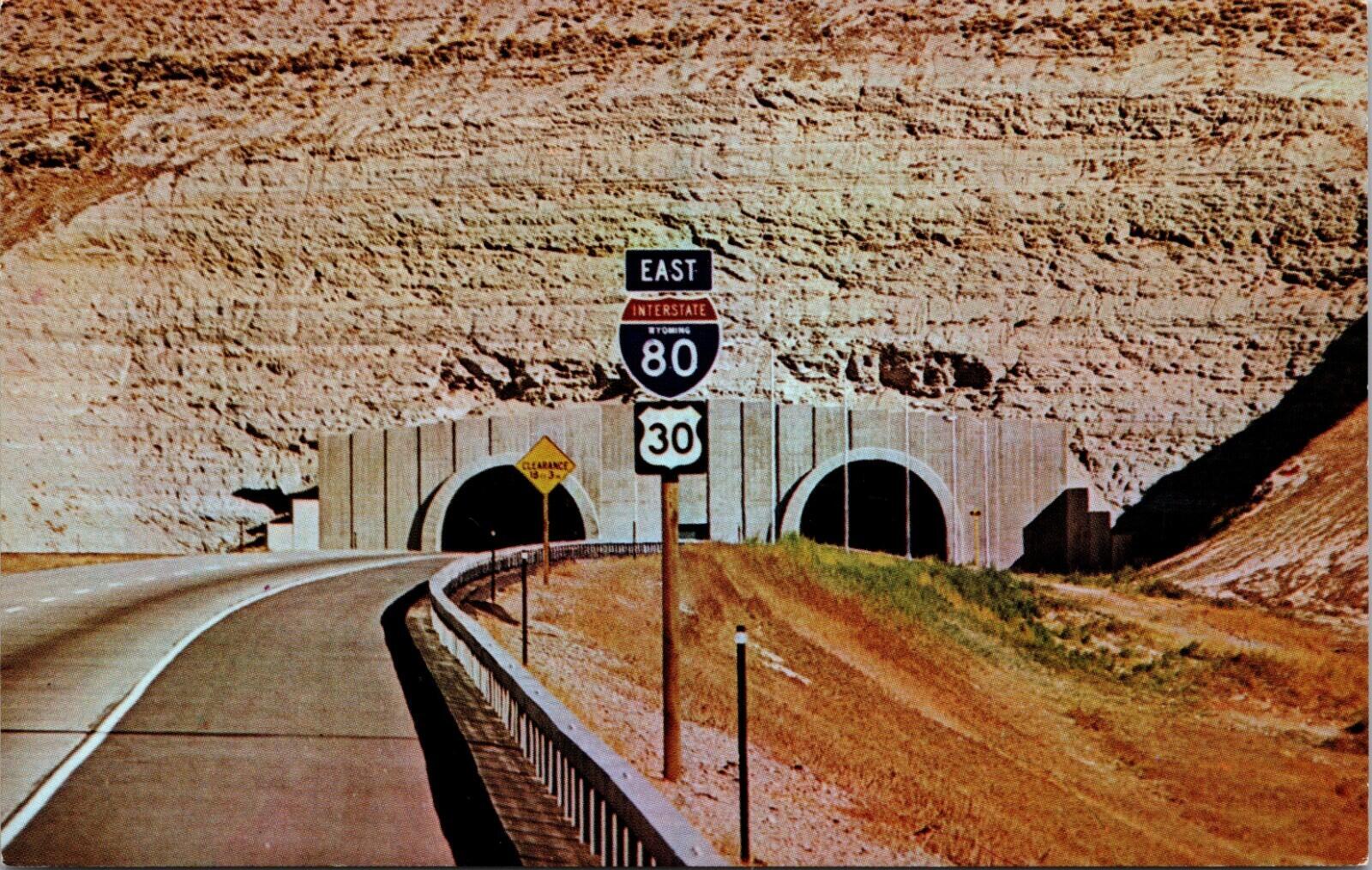 Twin Tunnels Between Atlantic Ocean & Sierra Nevada Mountains Postcard
