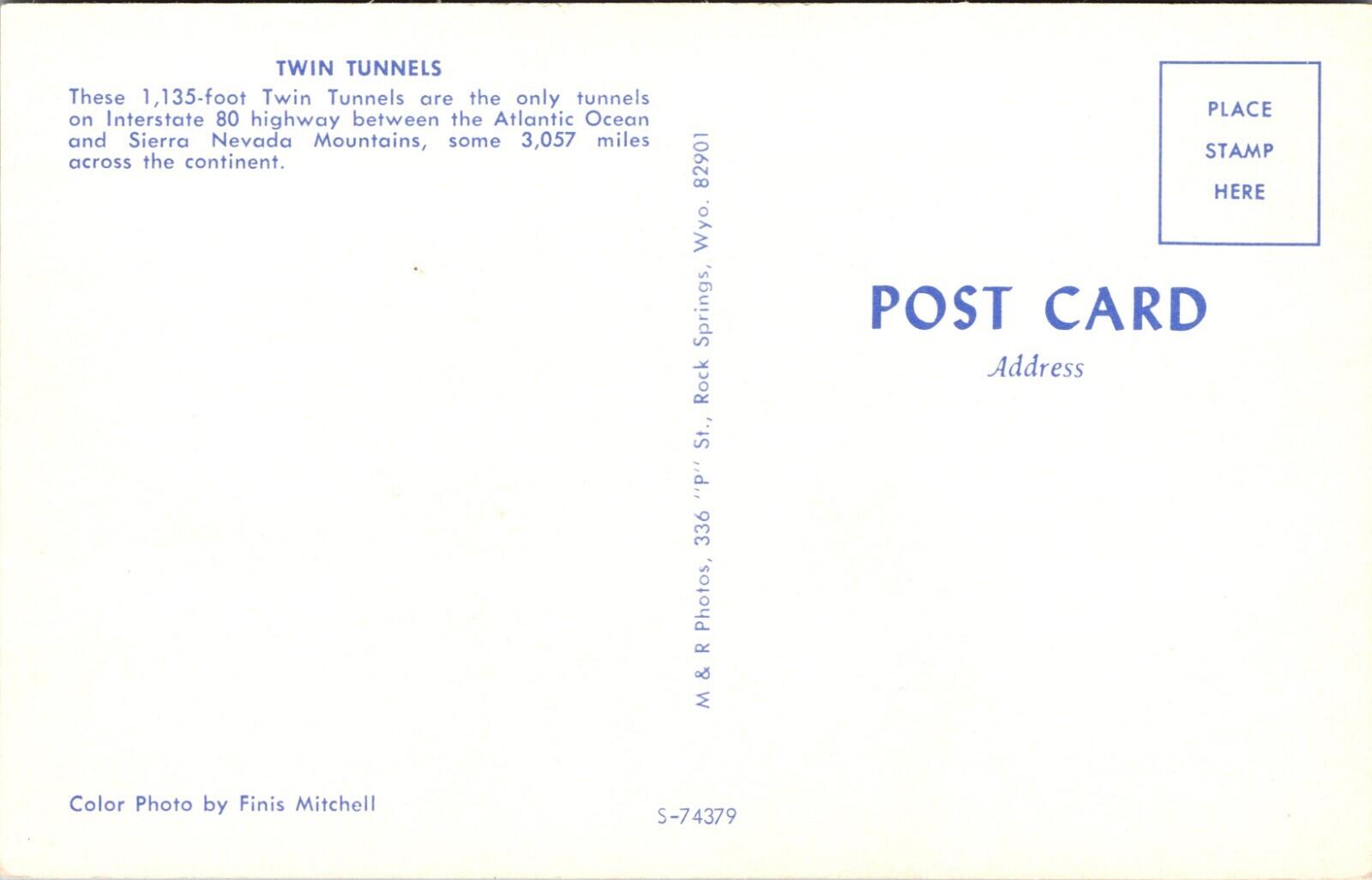 Twin Tunnels Between Atlantic Ocean & Sierra Nevada Mountains Postcard - Image 2