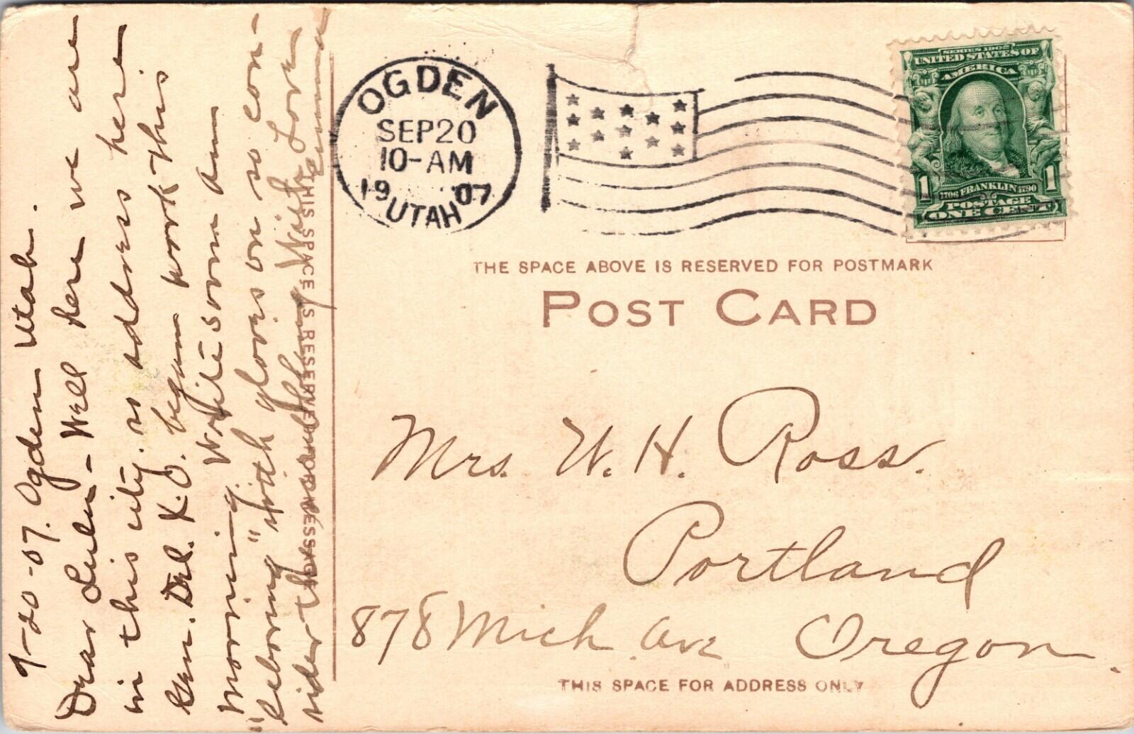 Union Depot Ogden Utah Postcard - Image 2