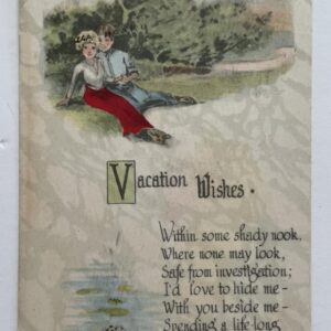 Vacation Wishes Romance Man And Woman Postcard