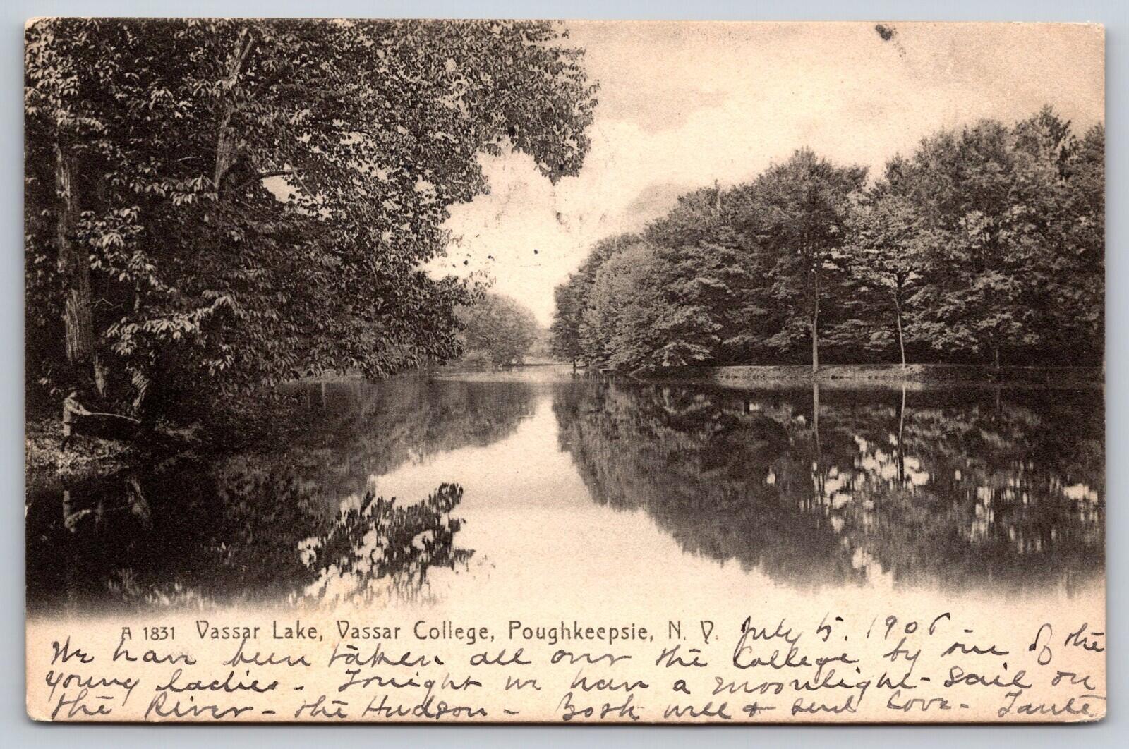 Vassar Lake Vassar College Poughkeepsie New York Postcard