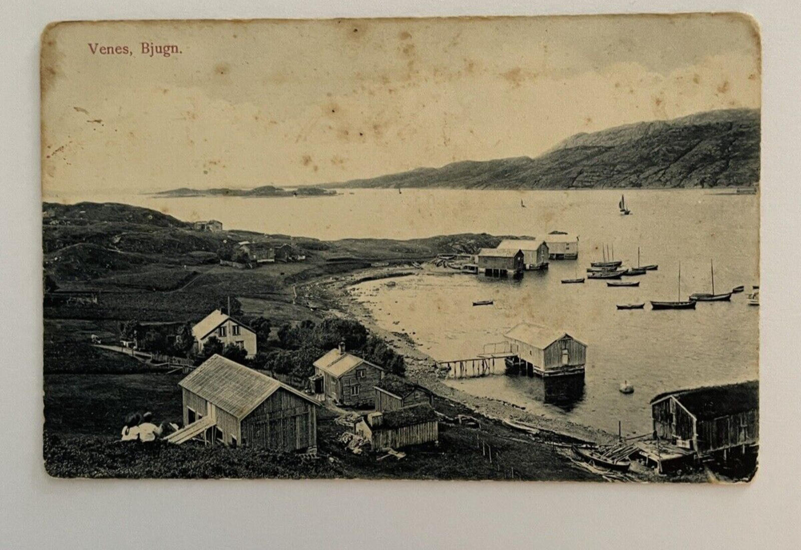 Venes Bjugn Postcard Danish Writing