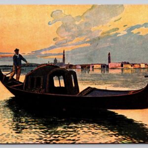 Venezia Gondola In Bacino Di S Marco Venice Gondola Postcard Cesare Capello