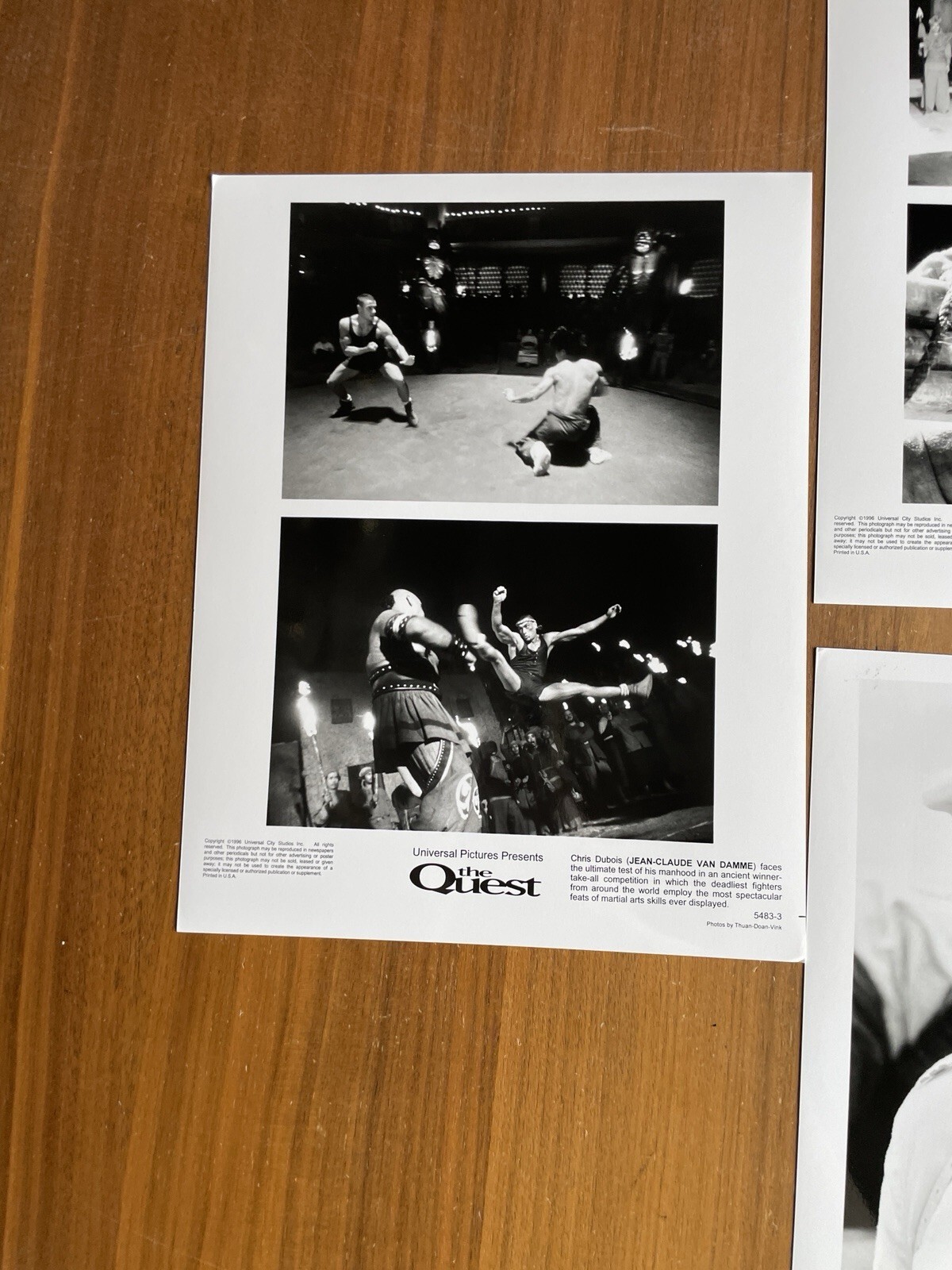 The Quest Movie Photo Lot Of 5 Jean-Claude Van Damme Photo 8 x 10 - Image 3