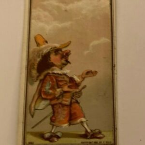 Peerless Coffee Man With Sword And Feather Hat Trade Card By 1881 F Todd