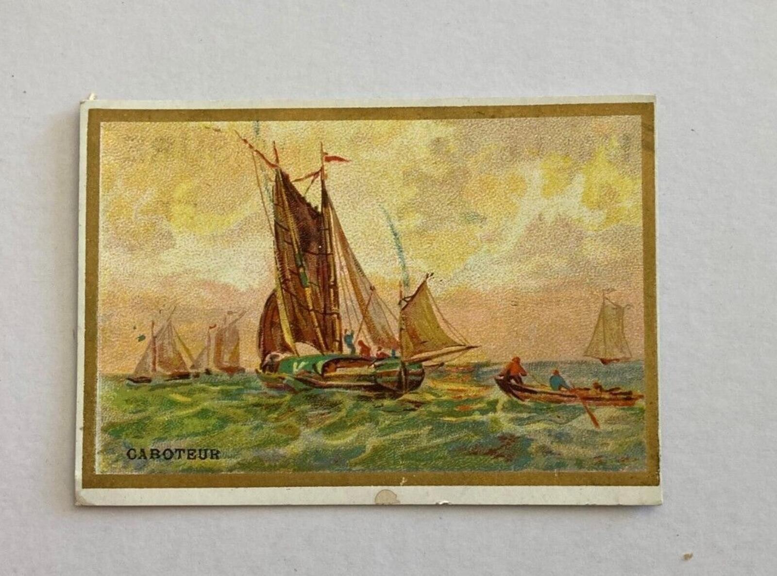 Sailing Ship Caroteur Halle A LA Chaussure French Trade Card