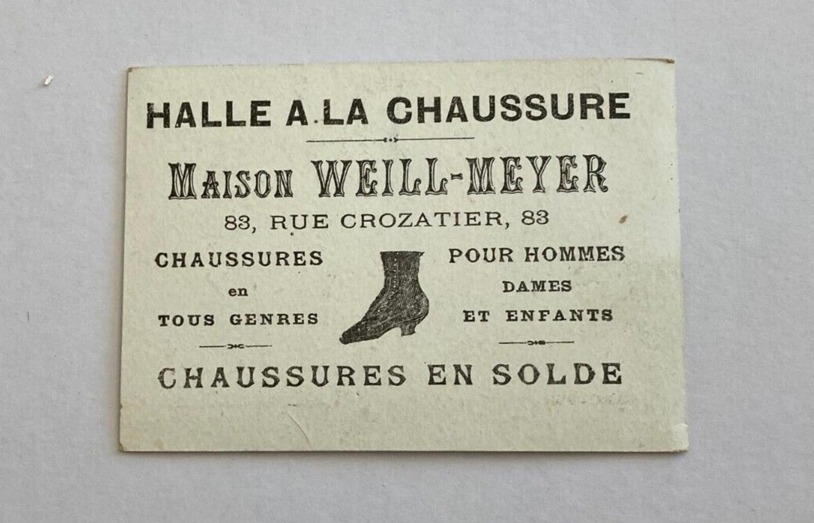 Sailing Ship Caroteur Halle A LA Chaussure French Trade Card - Image 2