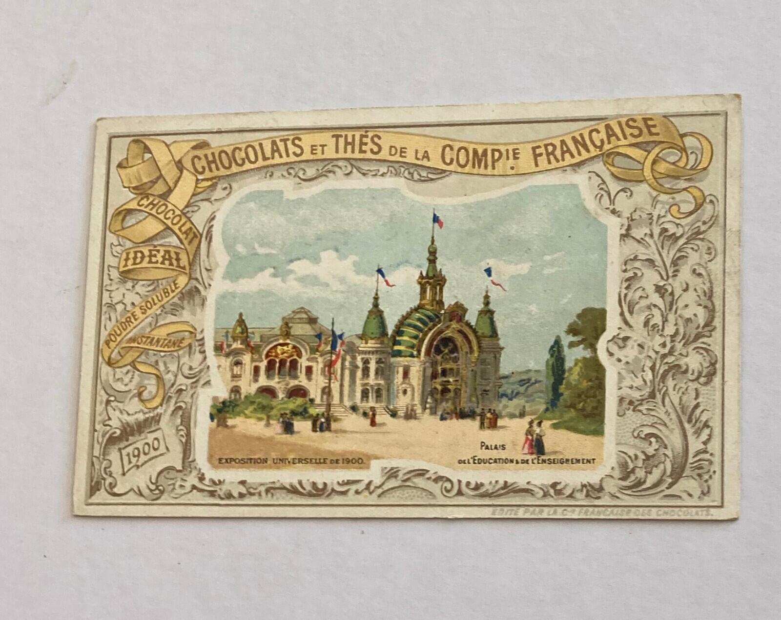 Exposition Universelle De 1900 Chocolat Comp Francaise French Trade Card