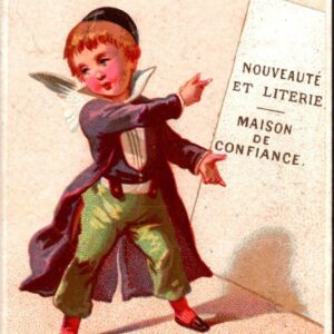Au Tisserano Magasins de Nouveautes Little Boy Angel French Trade Card