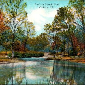Pool In South Park Quincy Illinois Postcard Unposted