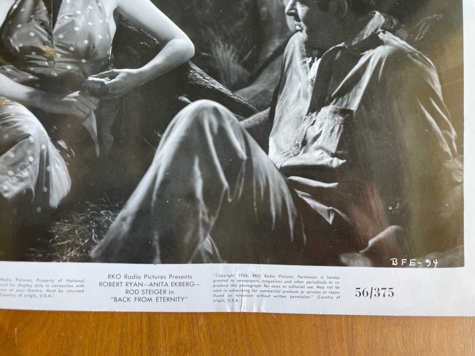 Robert Ryan Photo Anita Ekberg Photo The Back From Eternity Movie Photo - Image 4