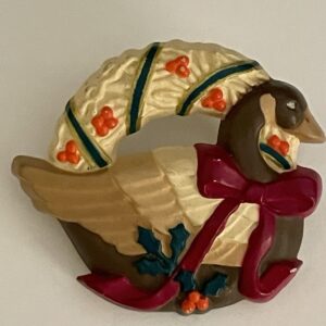 Duck With Wreath Brooch Pin By Hallmark